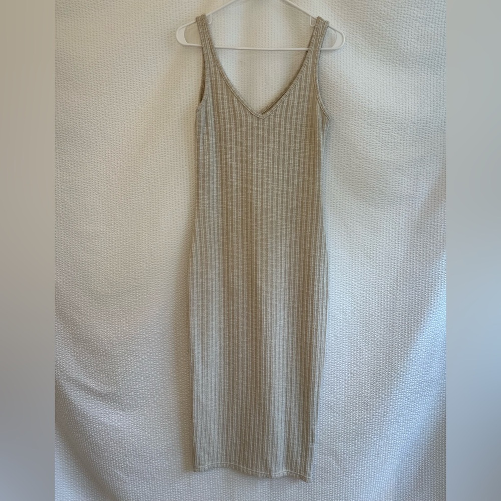 SHEIN Women’s Tan Maxi Dress Size: Medium